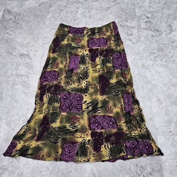 Dressbarn‎ Women Skirt Large Multicolor Geometric Midi Boho - Picture 1 of 9